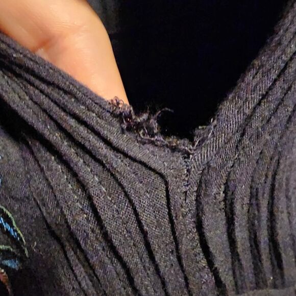 Free People- Black Mia Gauze Embroidered Mini Dress, Size XS - Picture 4 of 11